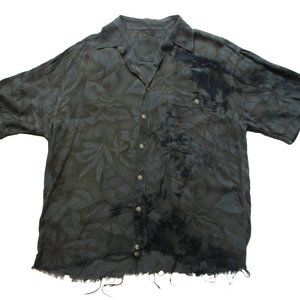 Overdyed Hawaiian Distressed Shirt